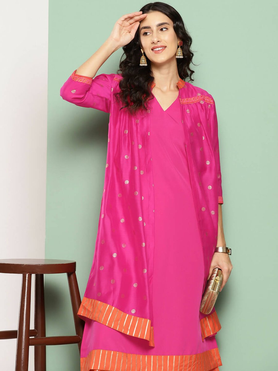 Ahalyaa Women's Traditional wear Kurta Set - Pink