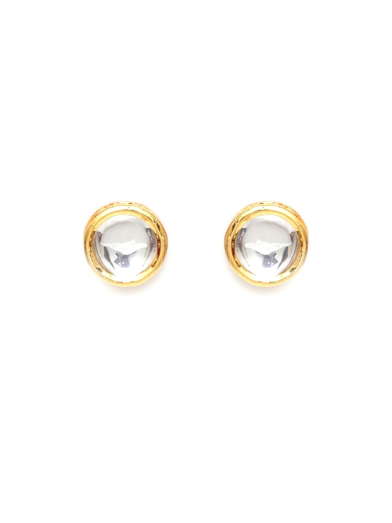Kundan Studs (Gold) - Ruby Raang