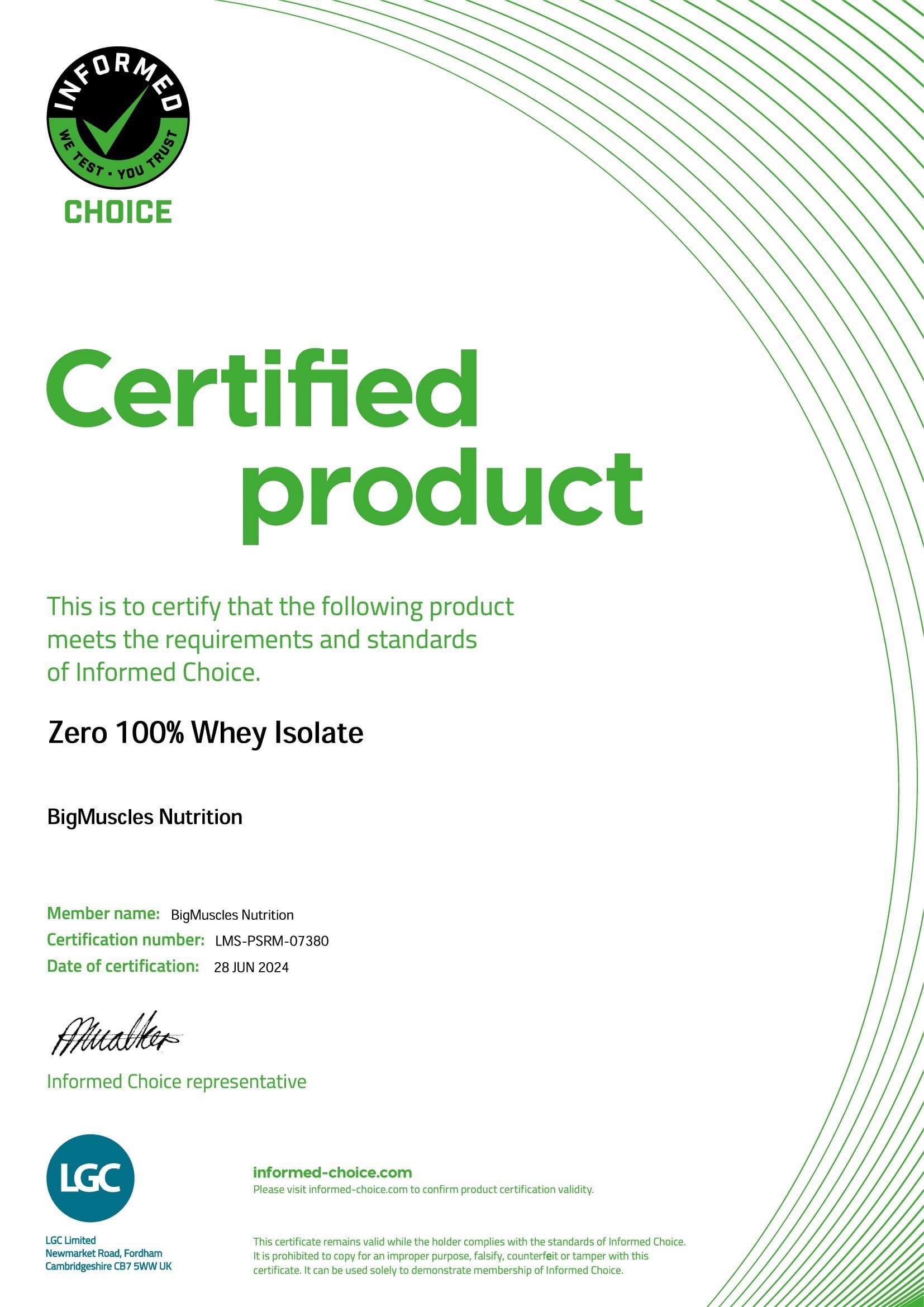Big Muscles Nutrition Zero Whey Protein