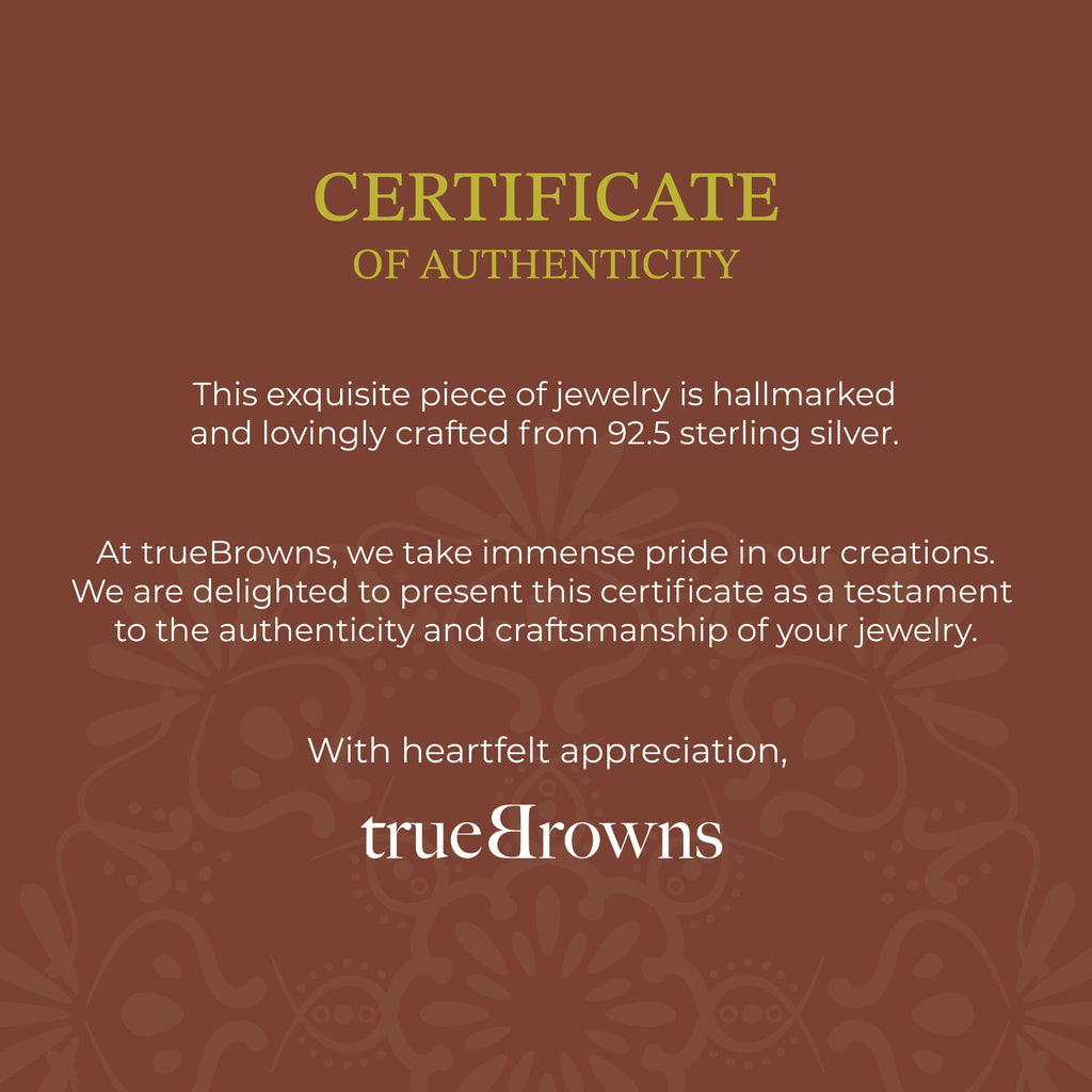 trueBrowns 925 Sterling Silver Stunning Bhai Thread Rakhi