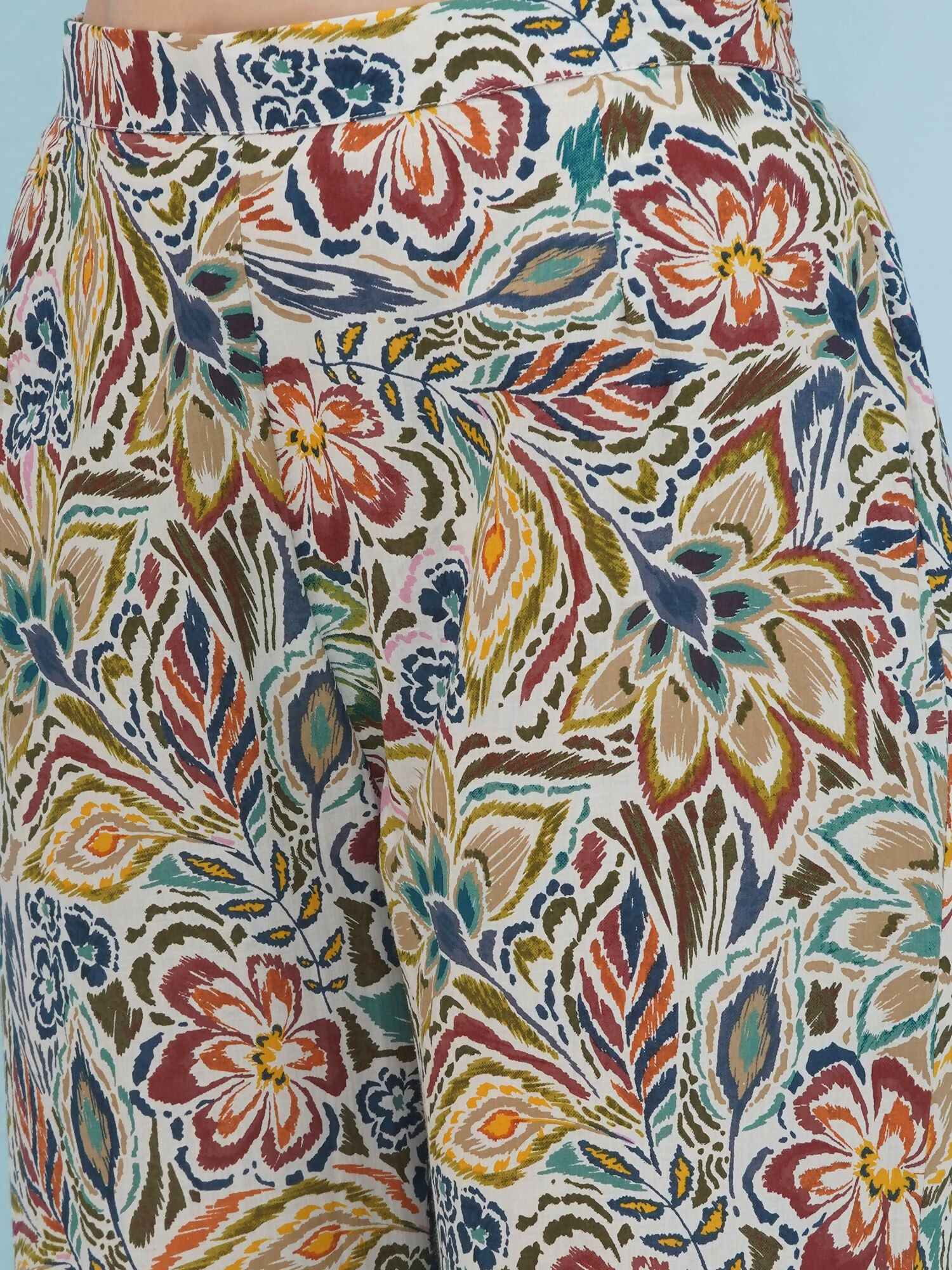 Joban Fashion Floral Co Ord Set With Embellished Sling Bag - Multi