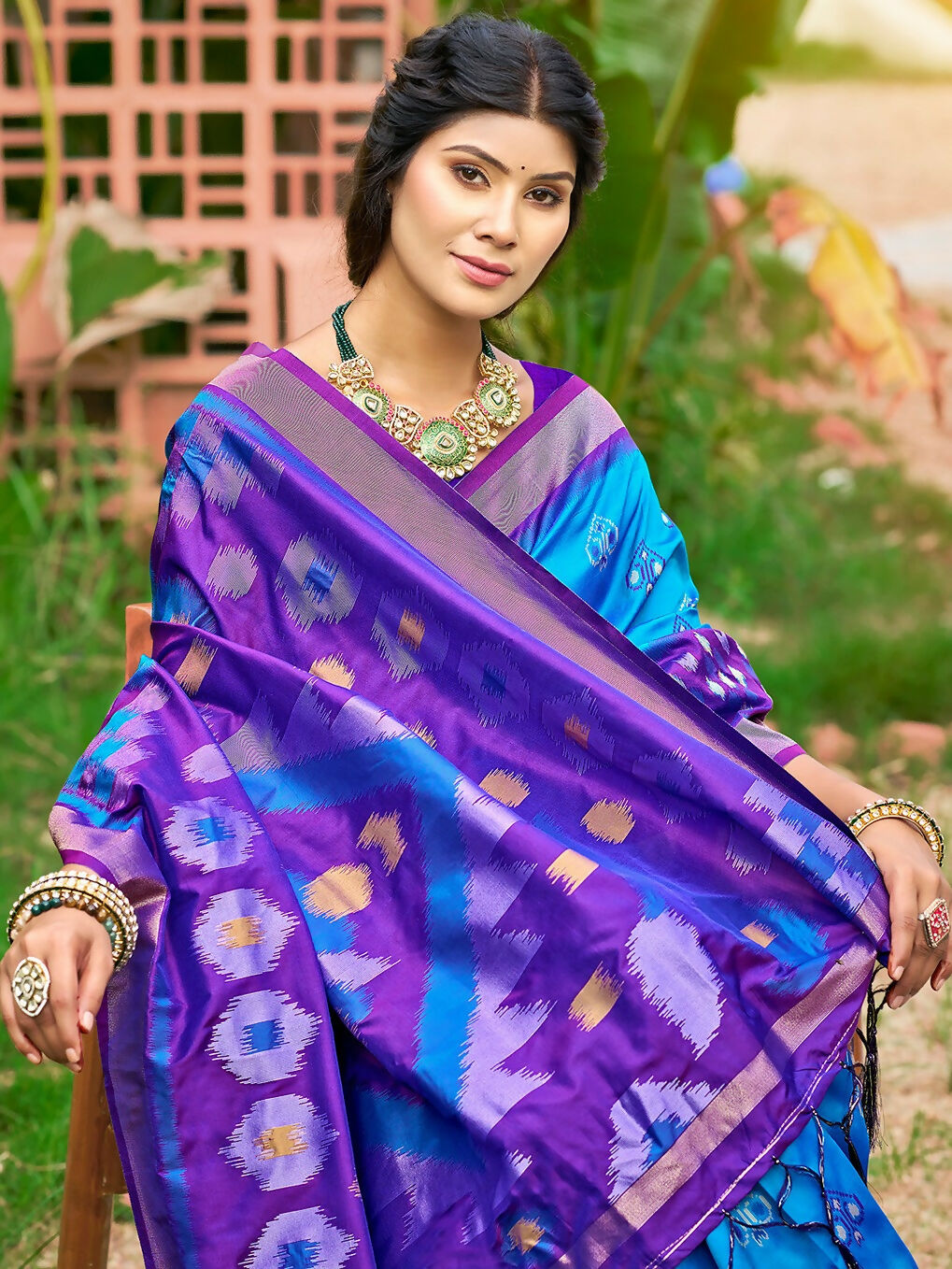 Shree Shyam Fashion Blue Soft Silk Saree