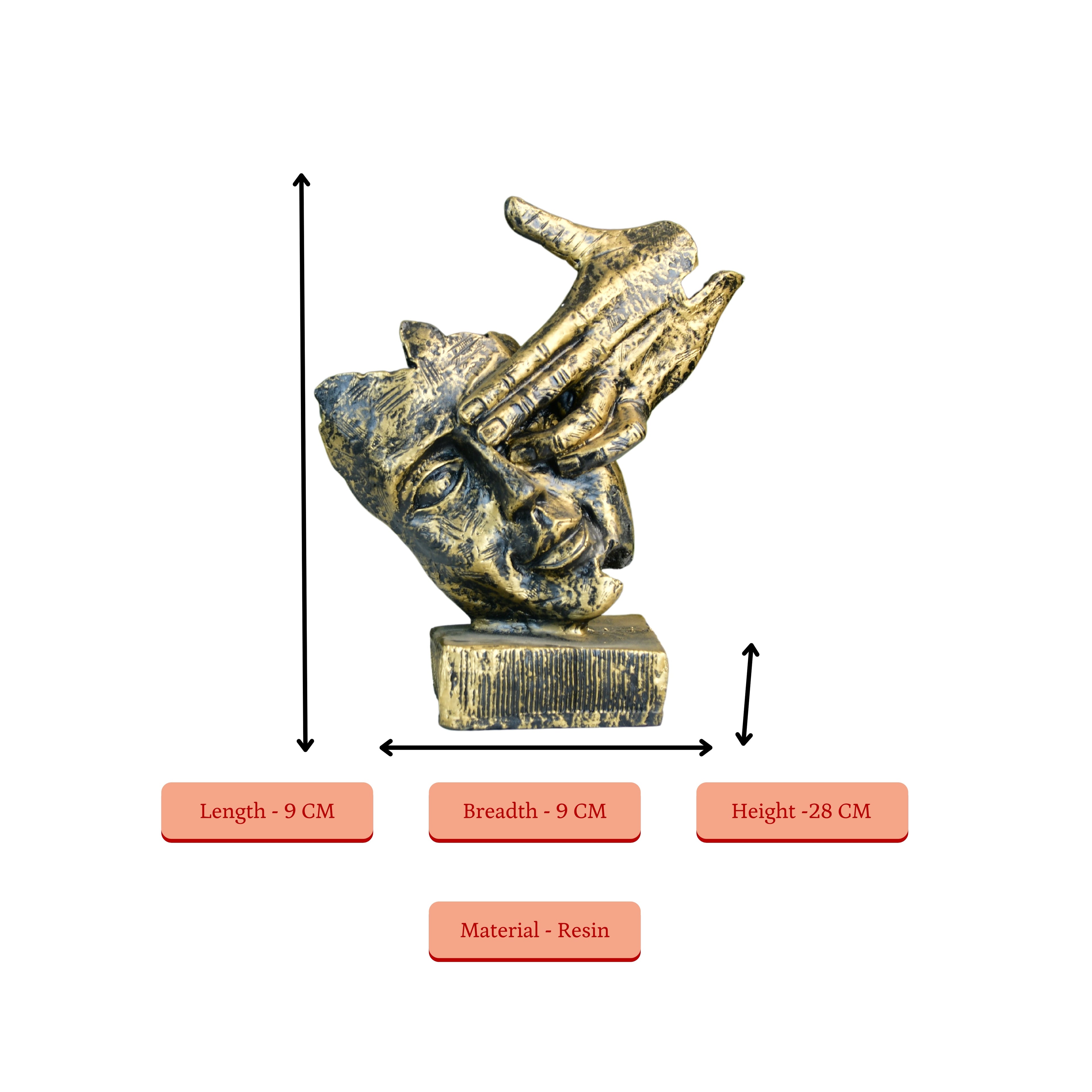Sowpeace Resin Hand/on/Face Sculpture – Trendy Home Decor Accent & Unique Gift Idea