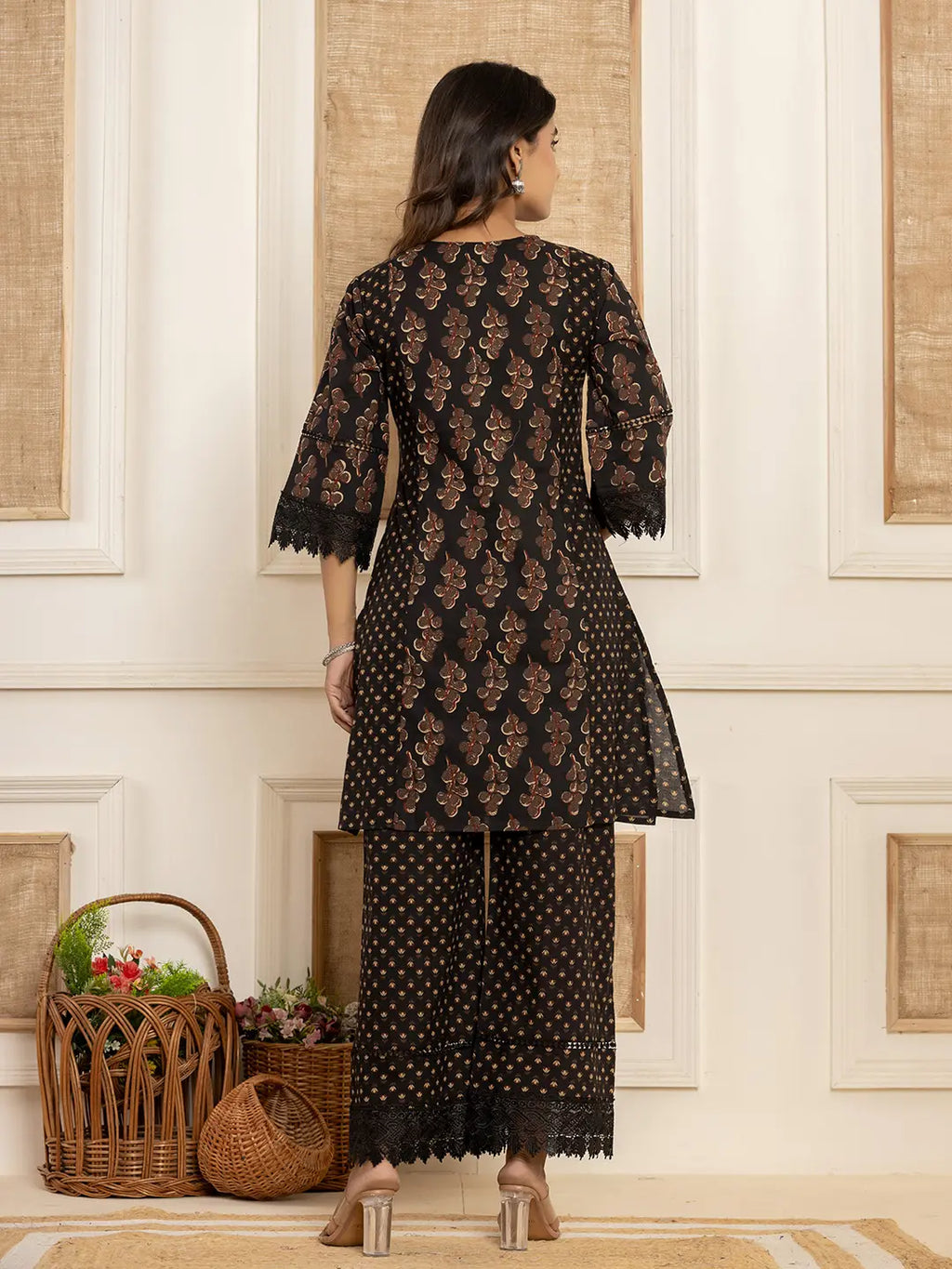 Yufta Cotton Black Co-Ord Set