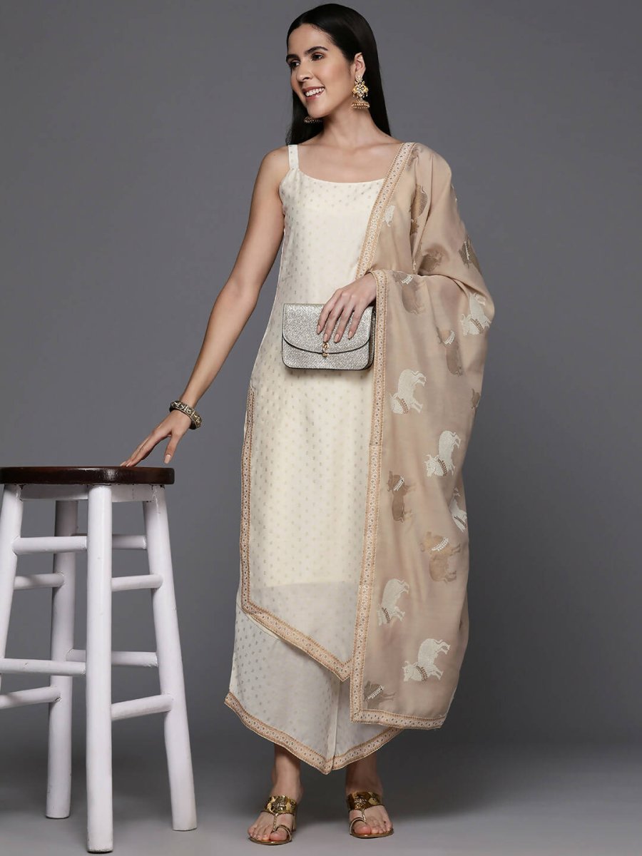 Ahalyaa Womens Kurta Set - Off-white