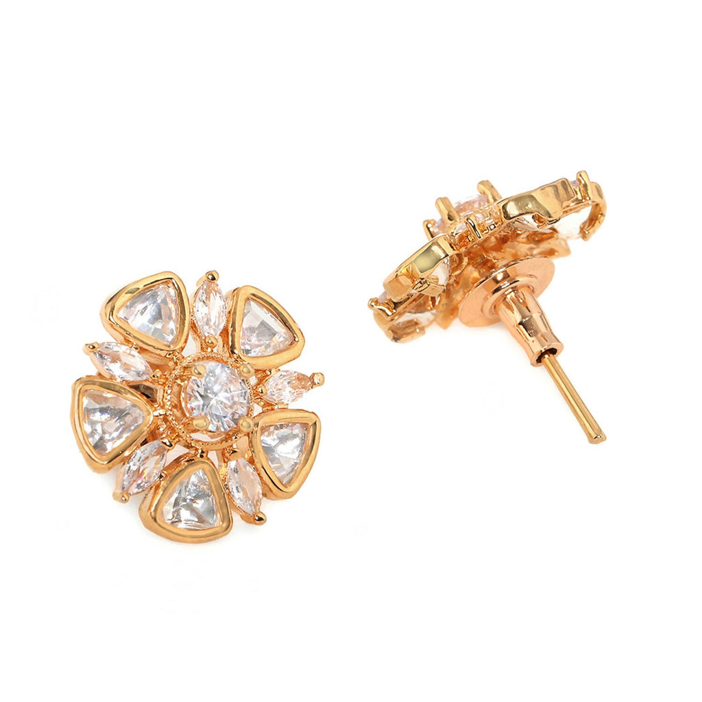 Round Kundan Studs (Gold) - Ruby Raang