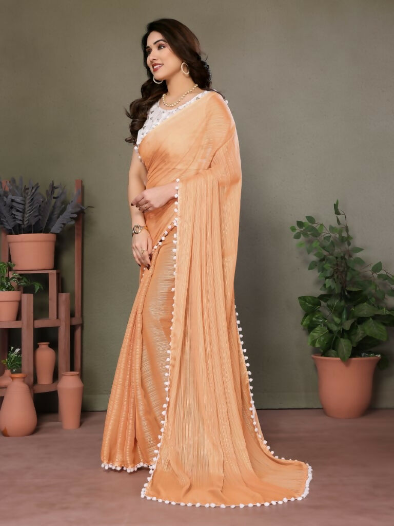 Designer Partywear Yellow Banglor Fancy Saree - Kanak