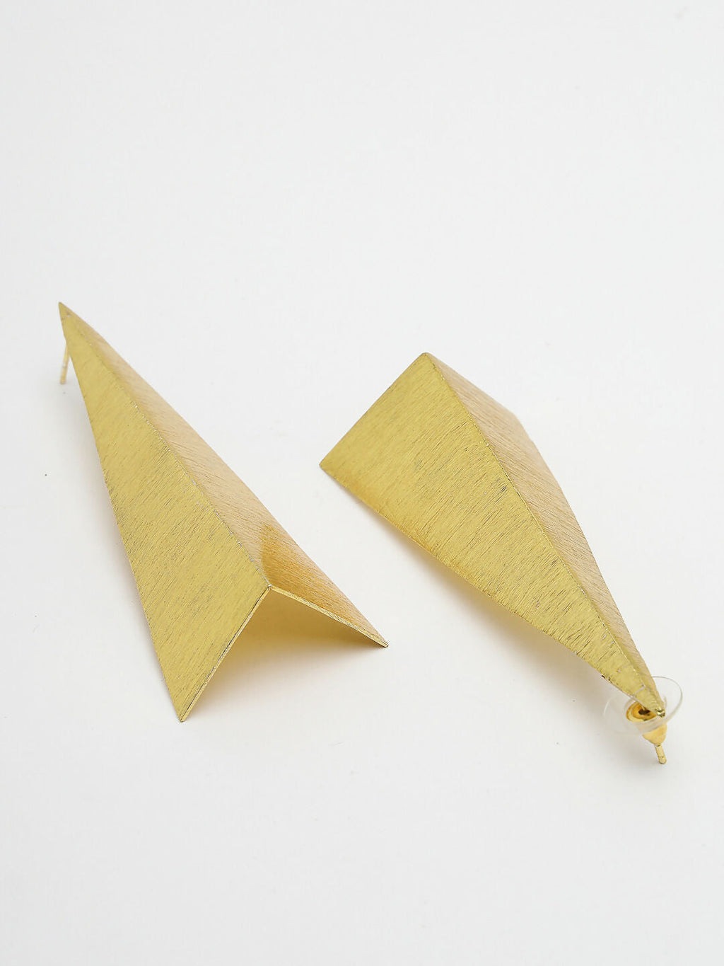 NVR Women Gold-Polished Geometric Shape Drop Earrings