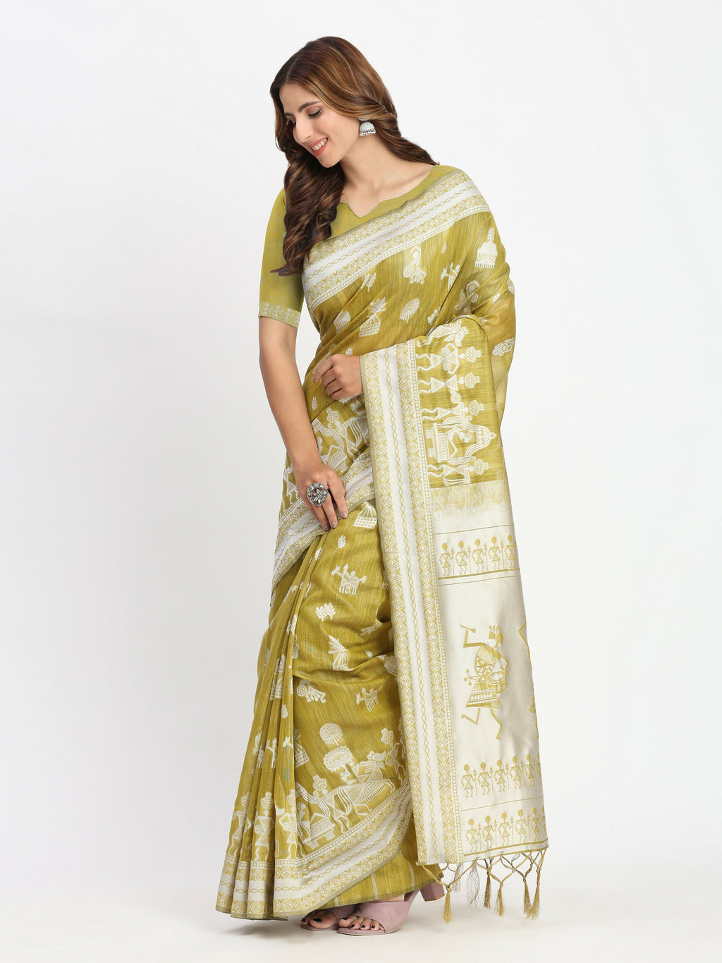 Shree Shyam Fashion Linen Cotton Purple Saree