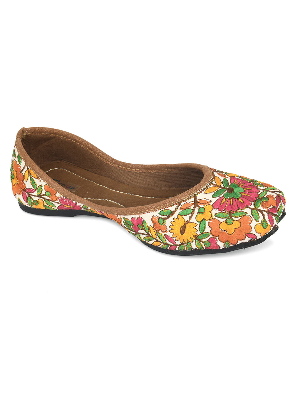 Desi Colour Women Indian Ethnic Footwear-Cushioned Multicolour