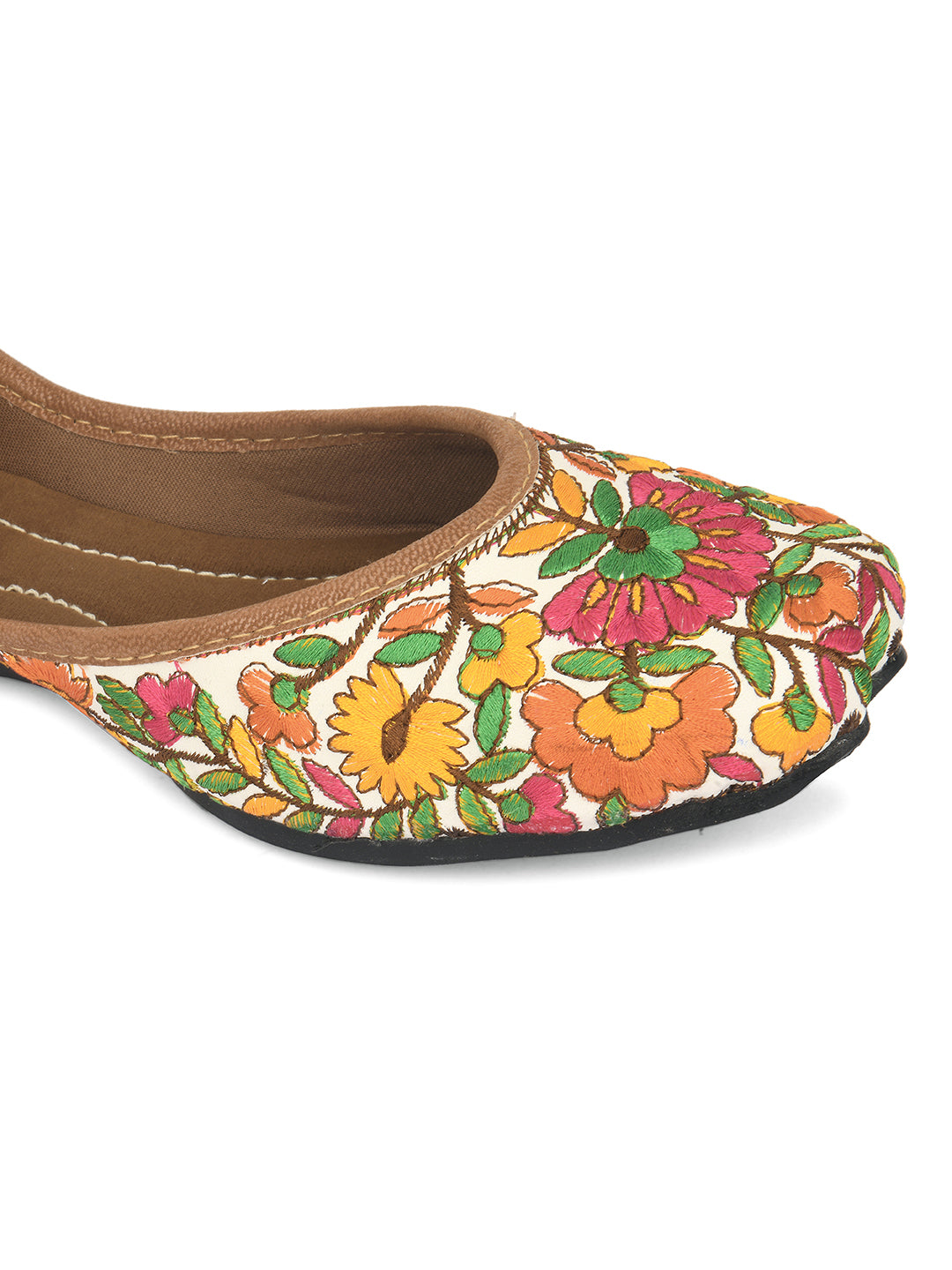 Desi Colour Women Indian Ethnic Footwear-Cushioned Multicolour