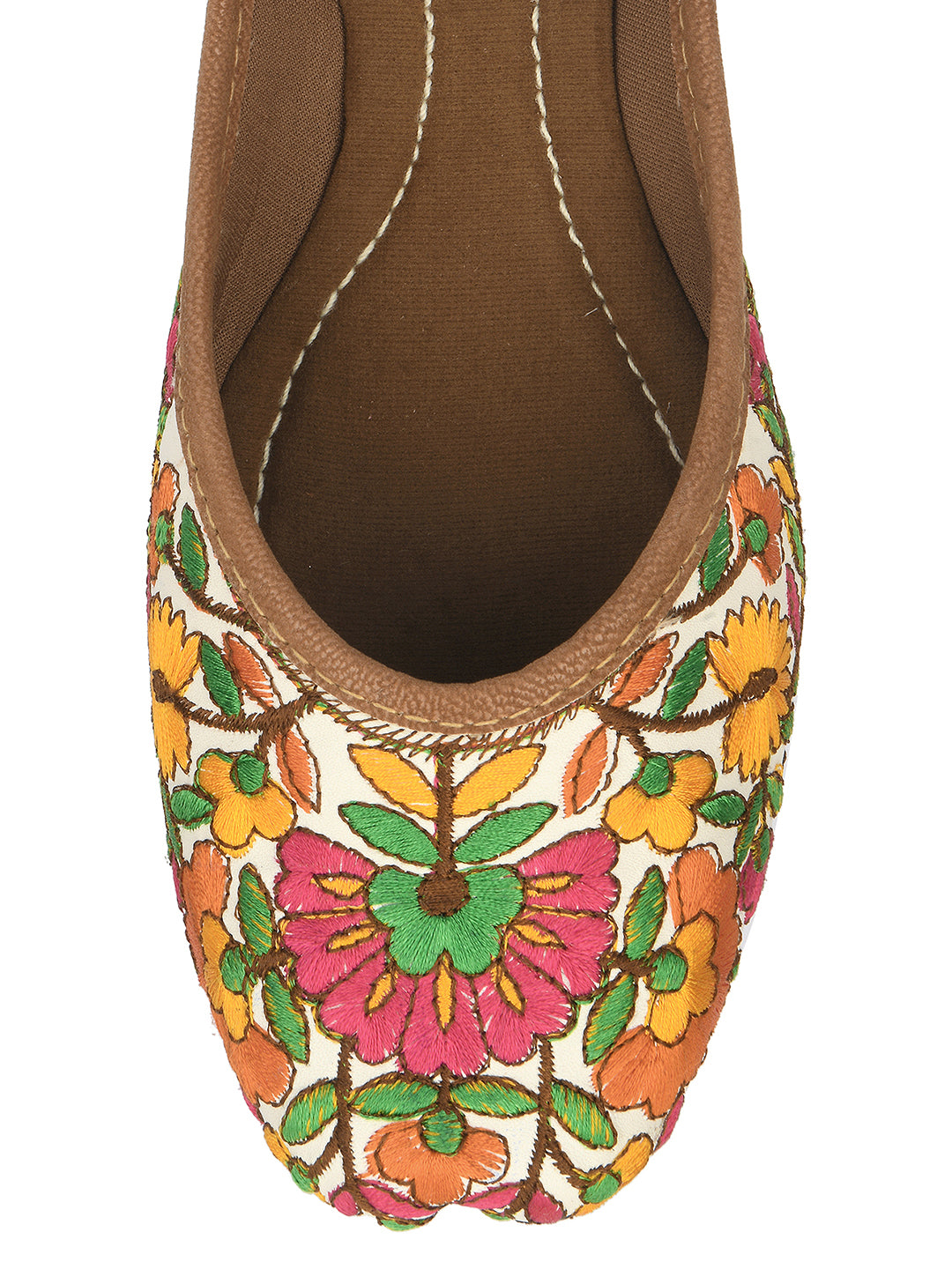 Desi Colour Women Indian Ethnic Footwear-Cushioned Multicolour