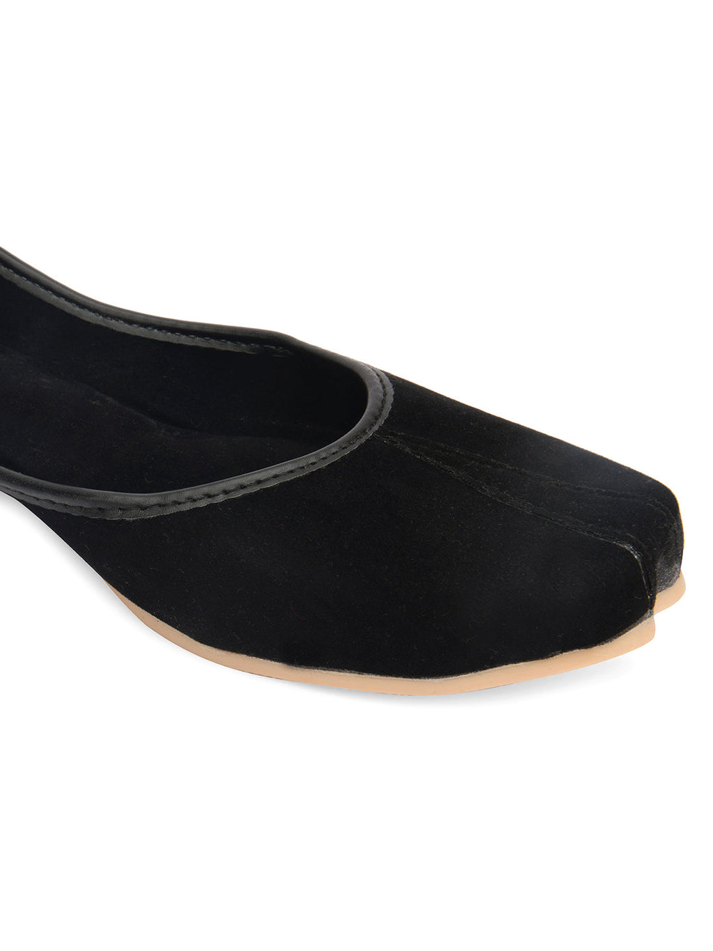 Desi Colour Women Indian Ethnic Footwear-Basic Suede -Black
