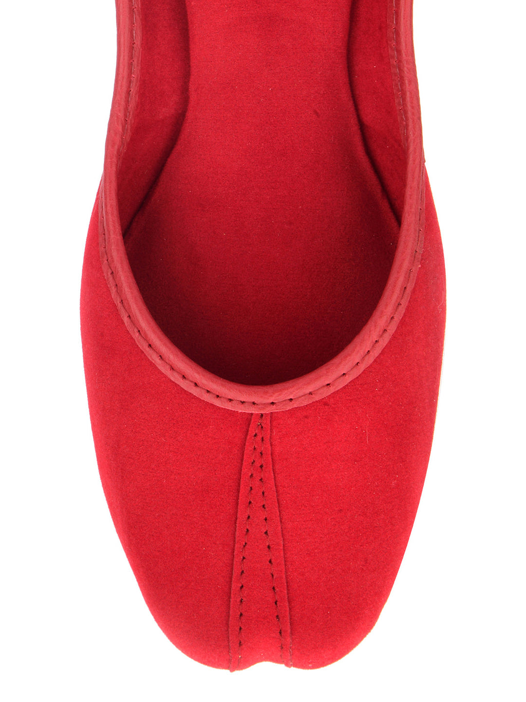 Desi Colour Women Indian Ethnic Footwear-Basic Suede -Red