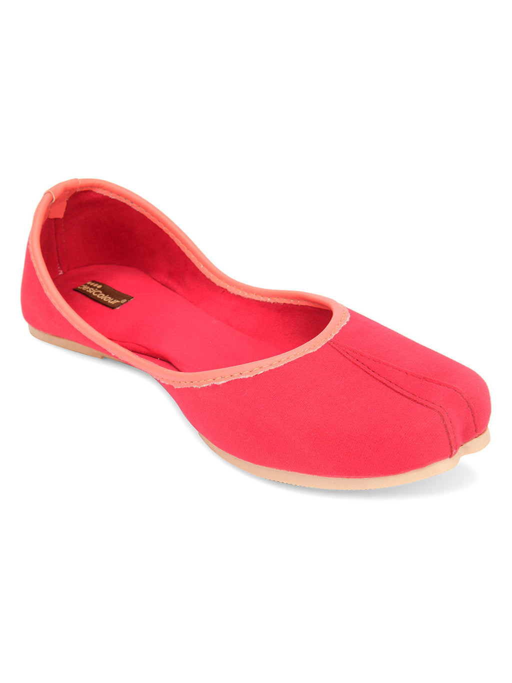 Desi Colour Women Indian Ethnic Footwear-Basic Suede -Pink