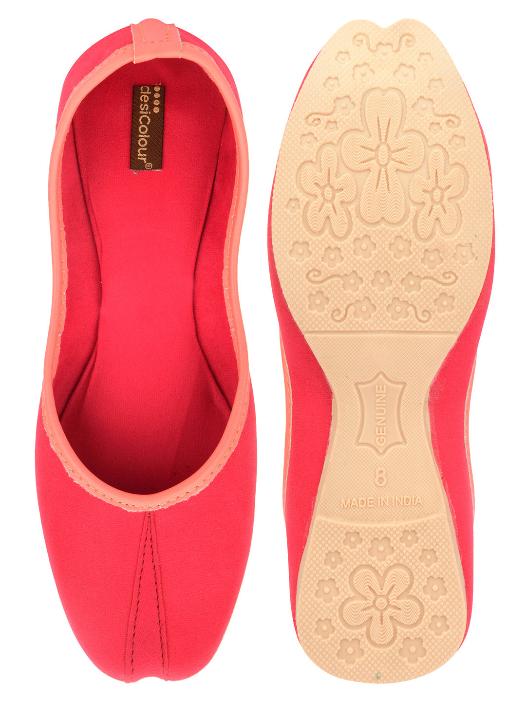 Desi Colour Women Indian Ethnic Footwear-Basic Suede -Pink