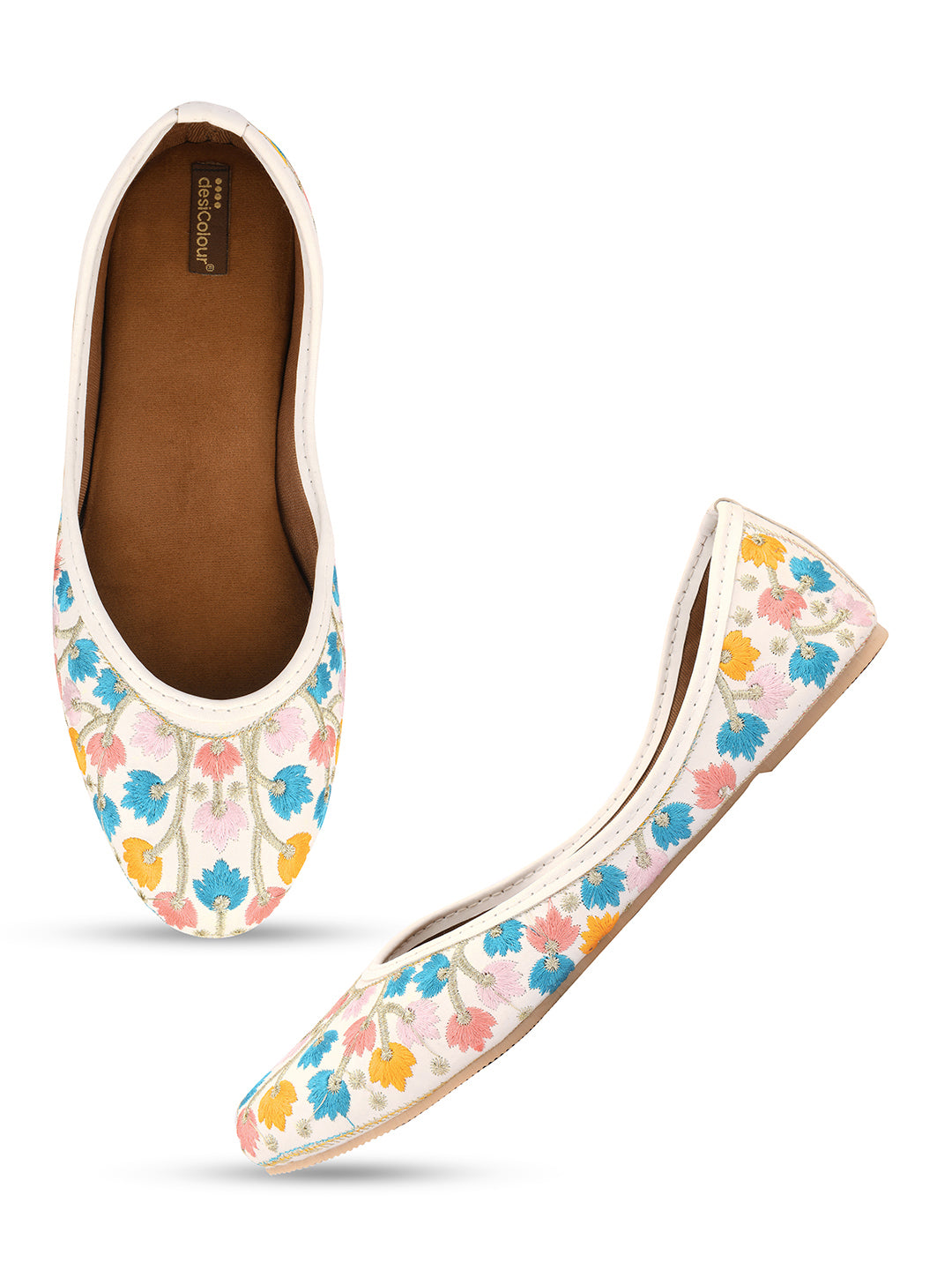 Desi Colour Women Indian Ethnic Footwear-Multi Heavy Work-LR