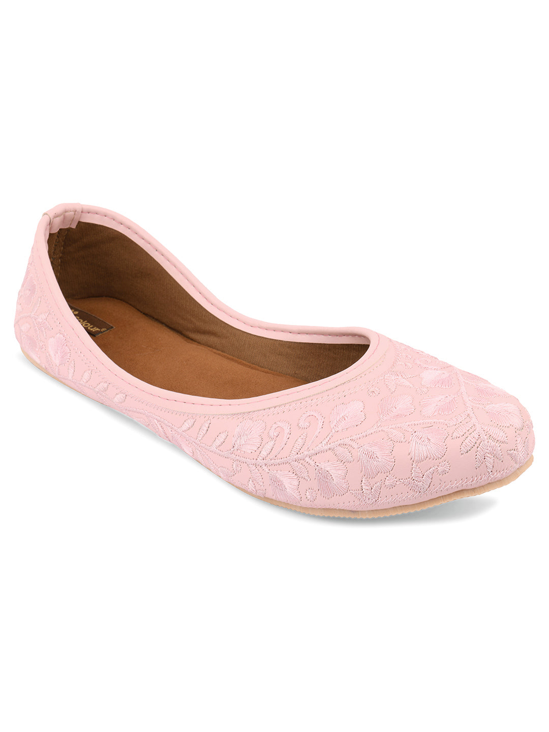 Desi Colour Women Indian Ethnic Footwear-Pink Heavy Work-LR