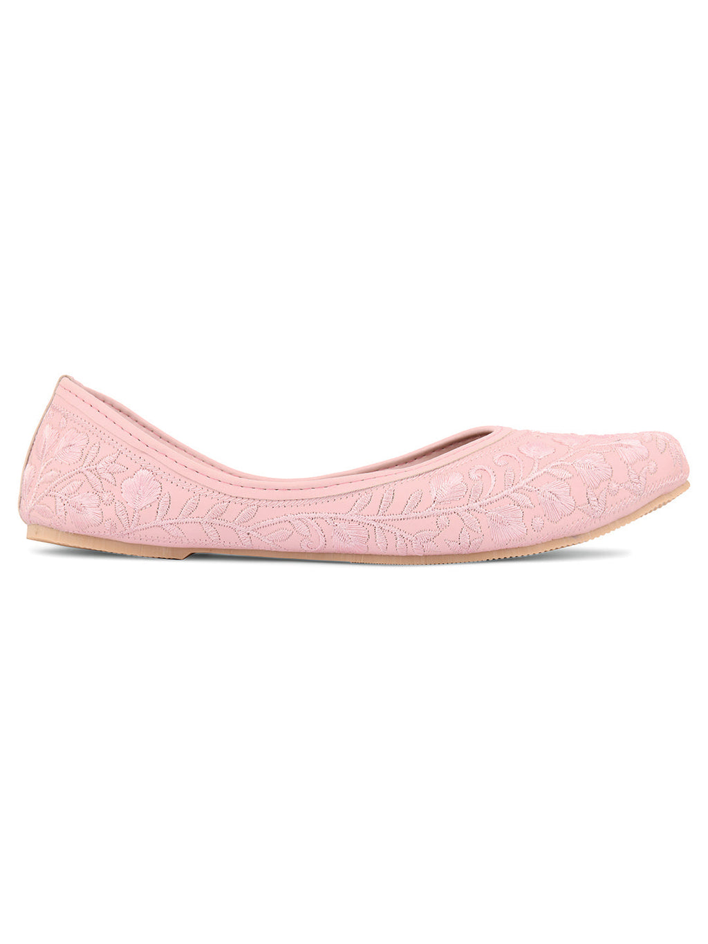 Desi Colour Women Indian Ethnic Footwear-Pink Heavy Work-LR