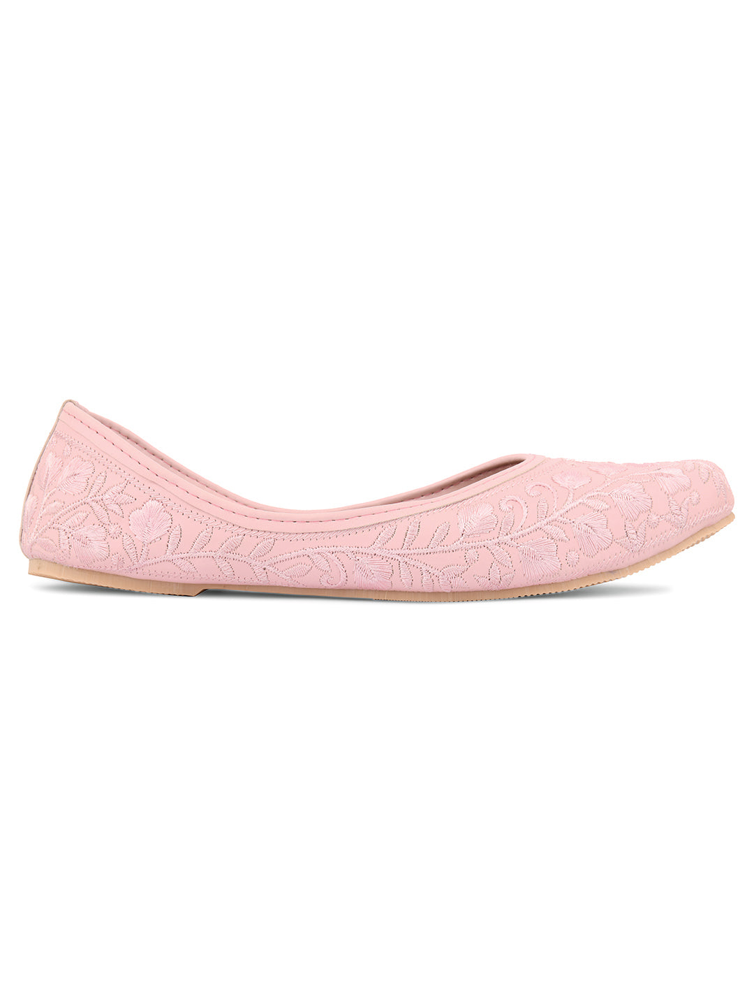 Desi Colour Women Indian Ethnic Footwear-Pink Heavy Work-LR
