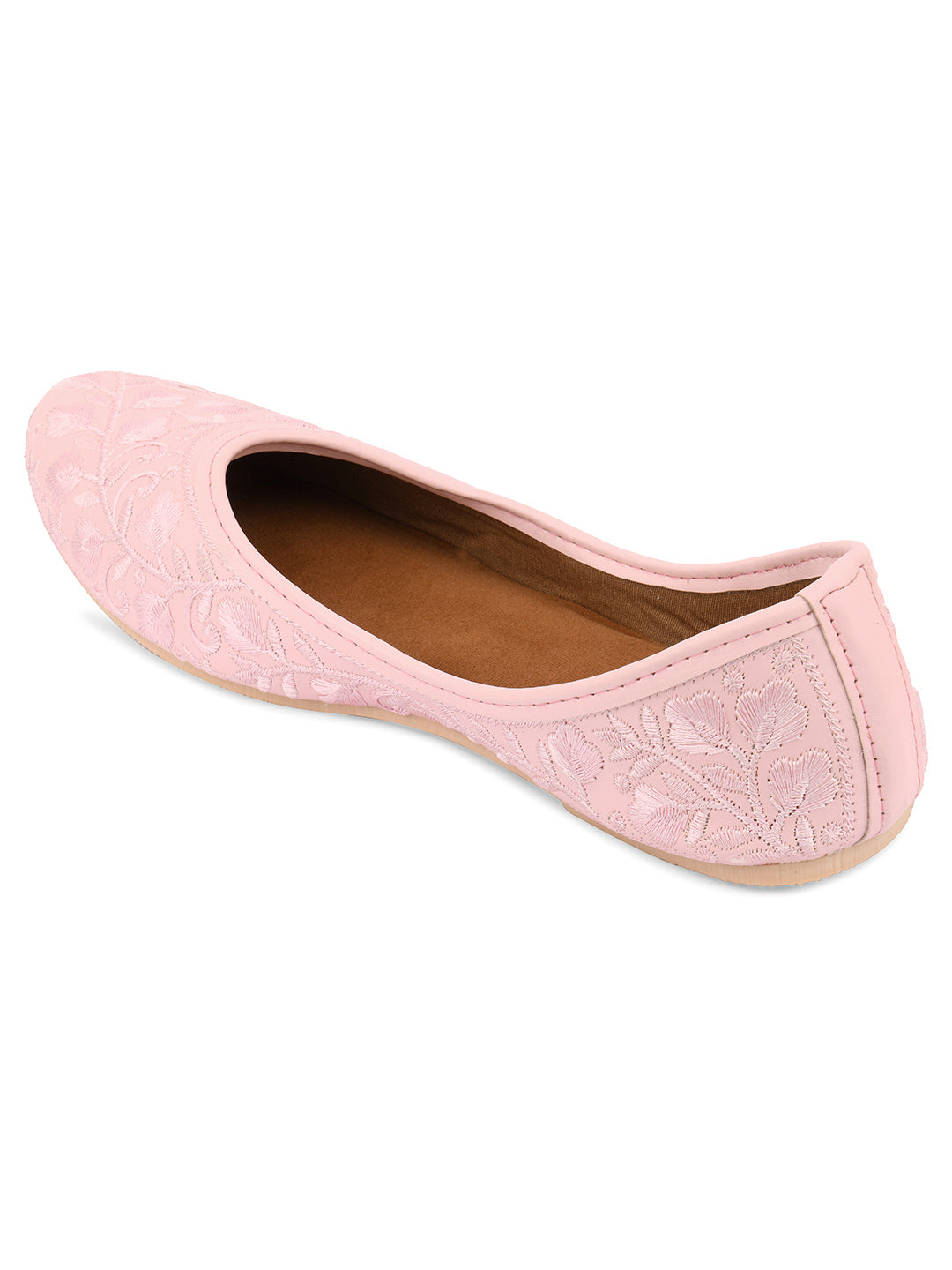 Desi Colour Women Indian Ethnic Footwear-Pink Heavy Work-LR