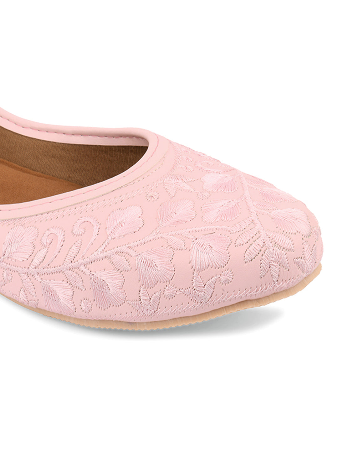 Desi Colour Women Indian Ethnic Footwear-Pink Heavy Work-LR