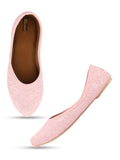 Desi Colour Women Indian Ethnic Footwear-Pink Heavy Work-LR