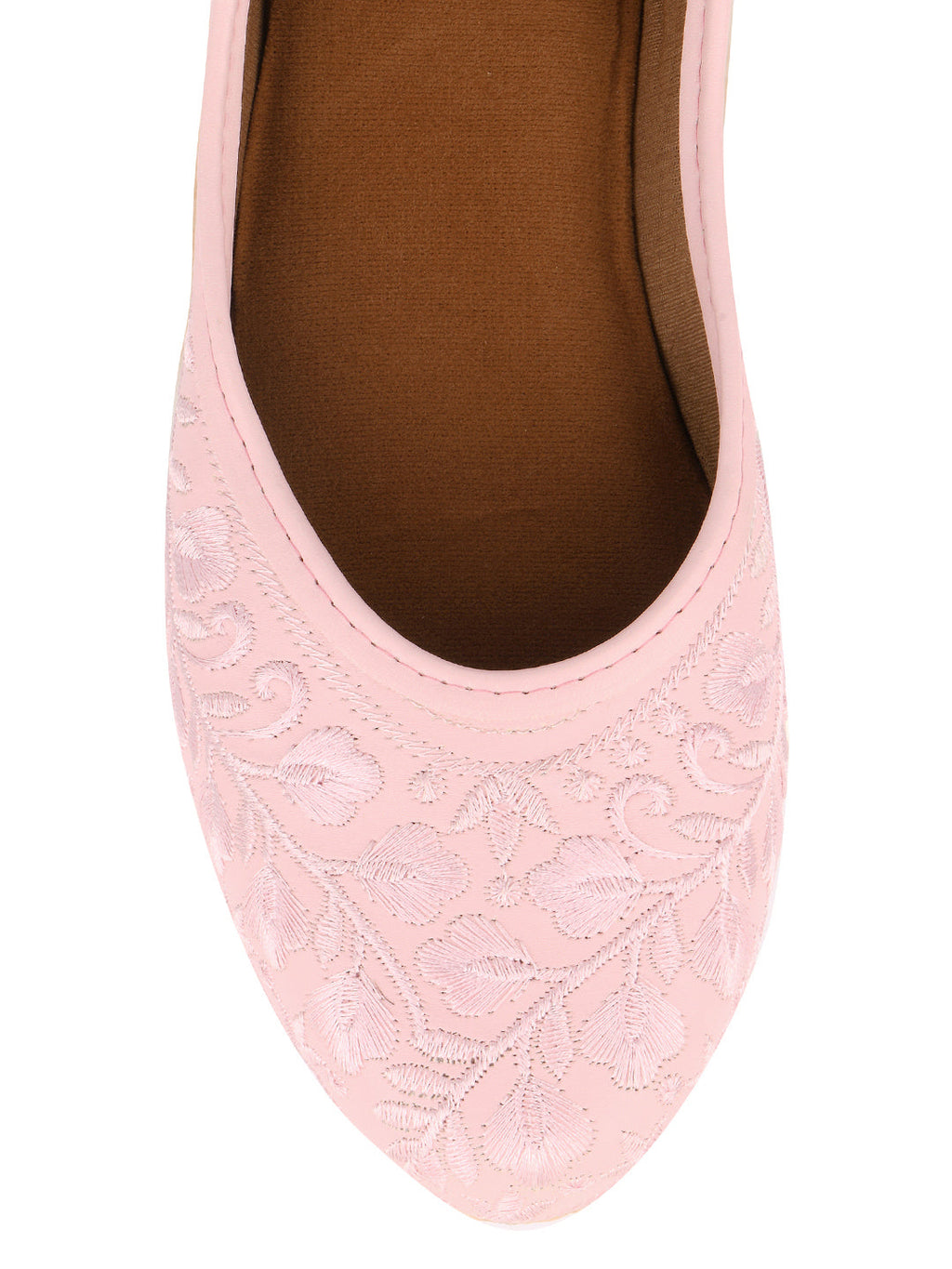 Desi Colour Women Indian Ethnic Footwear-Pink Heavy Work-LR