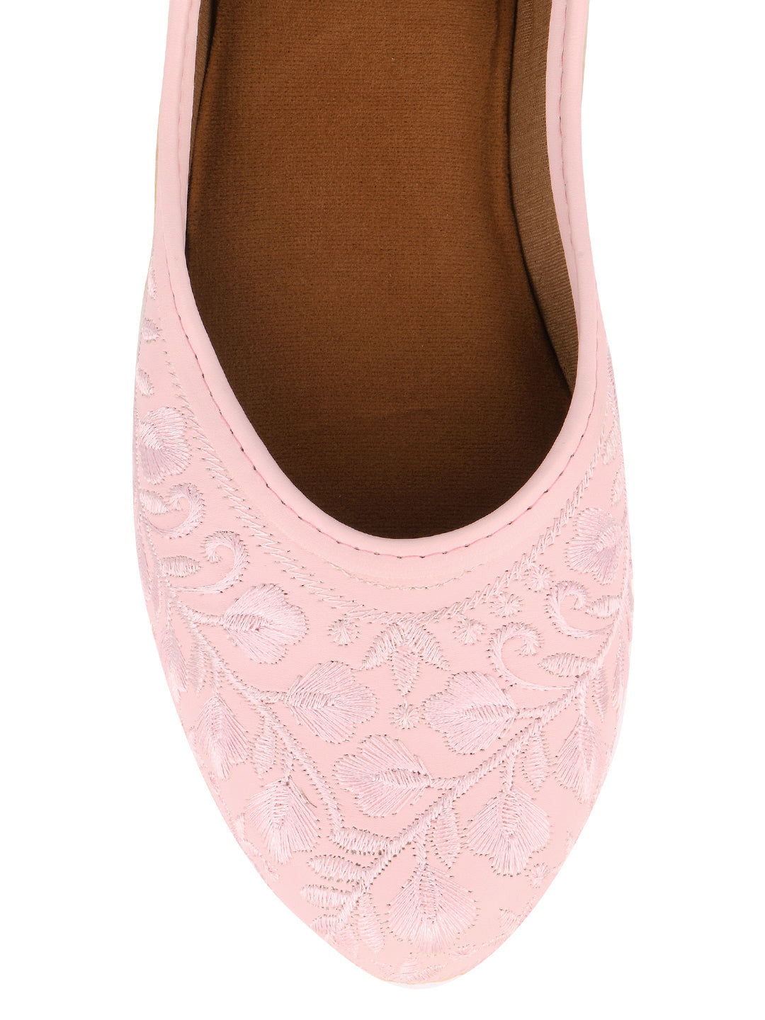 Desi Colour Women Indian Ethnic Footwear-Pink Heavy Work-LR