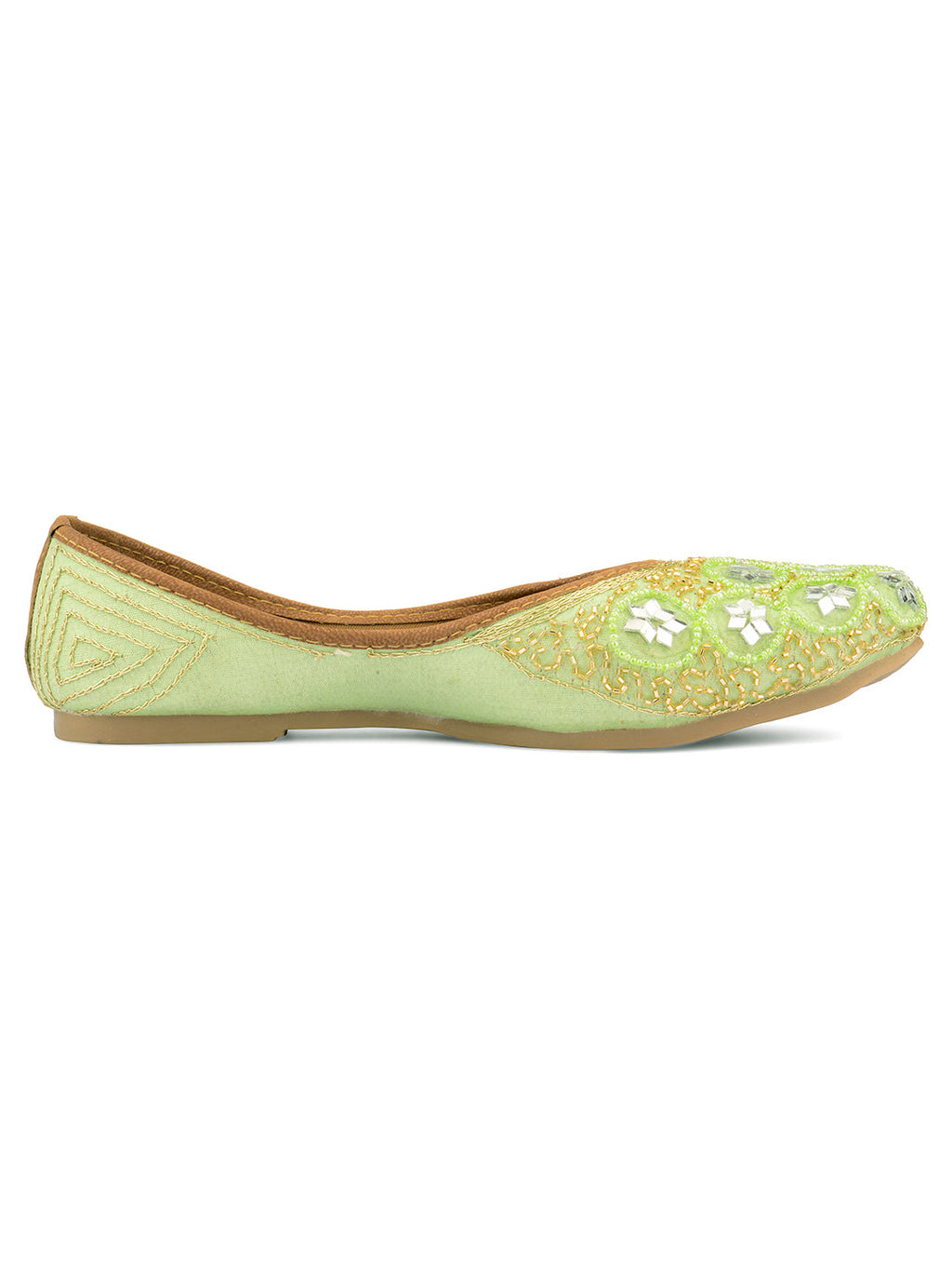 Desi Colour Women Indian Ethnic Footwear-Party Wear Mirror Work