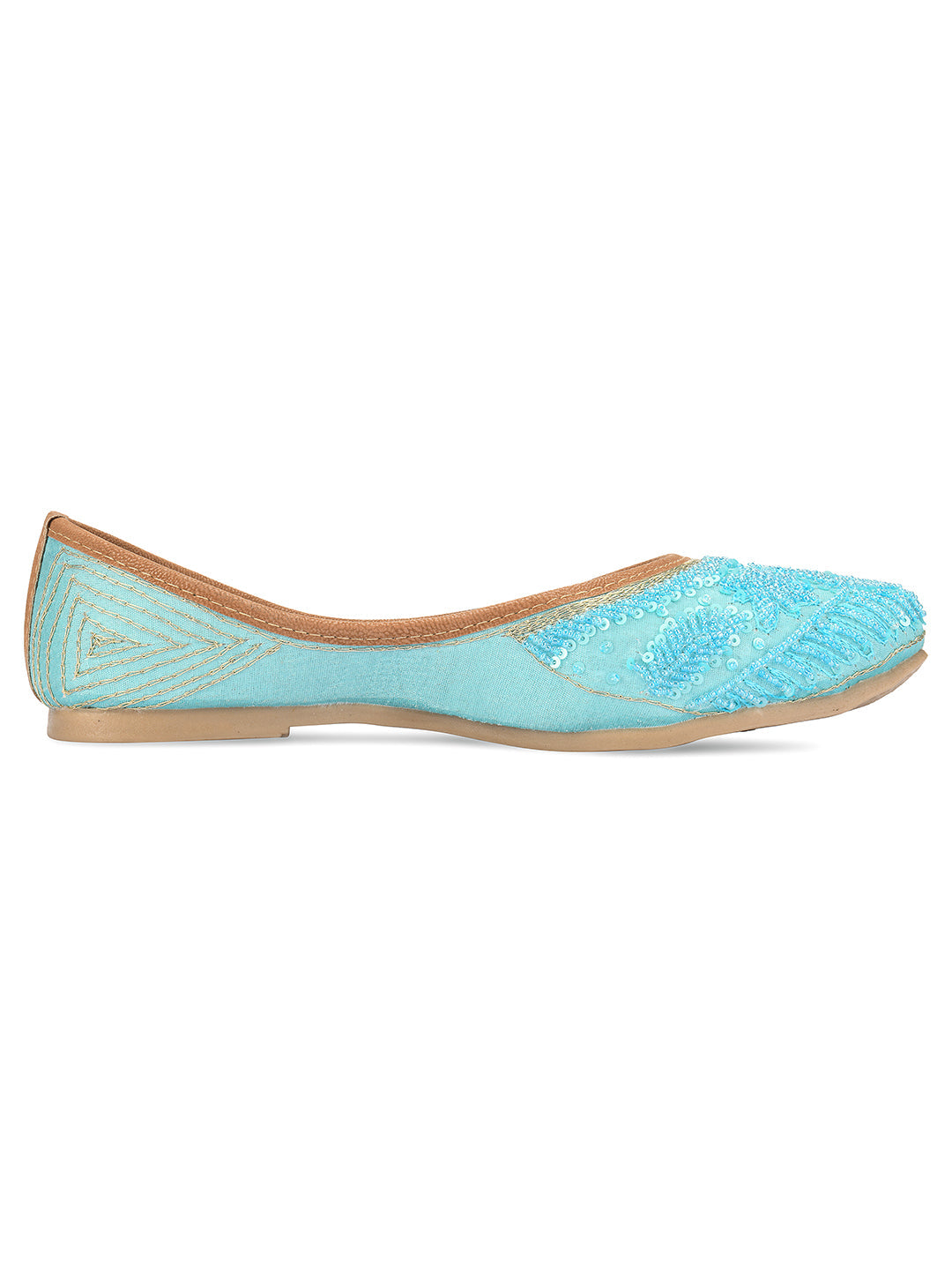 Desi Colour Women Indian Ethnic Footwear-Party Wear Firoji Pearl Work