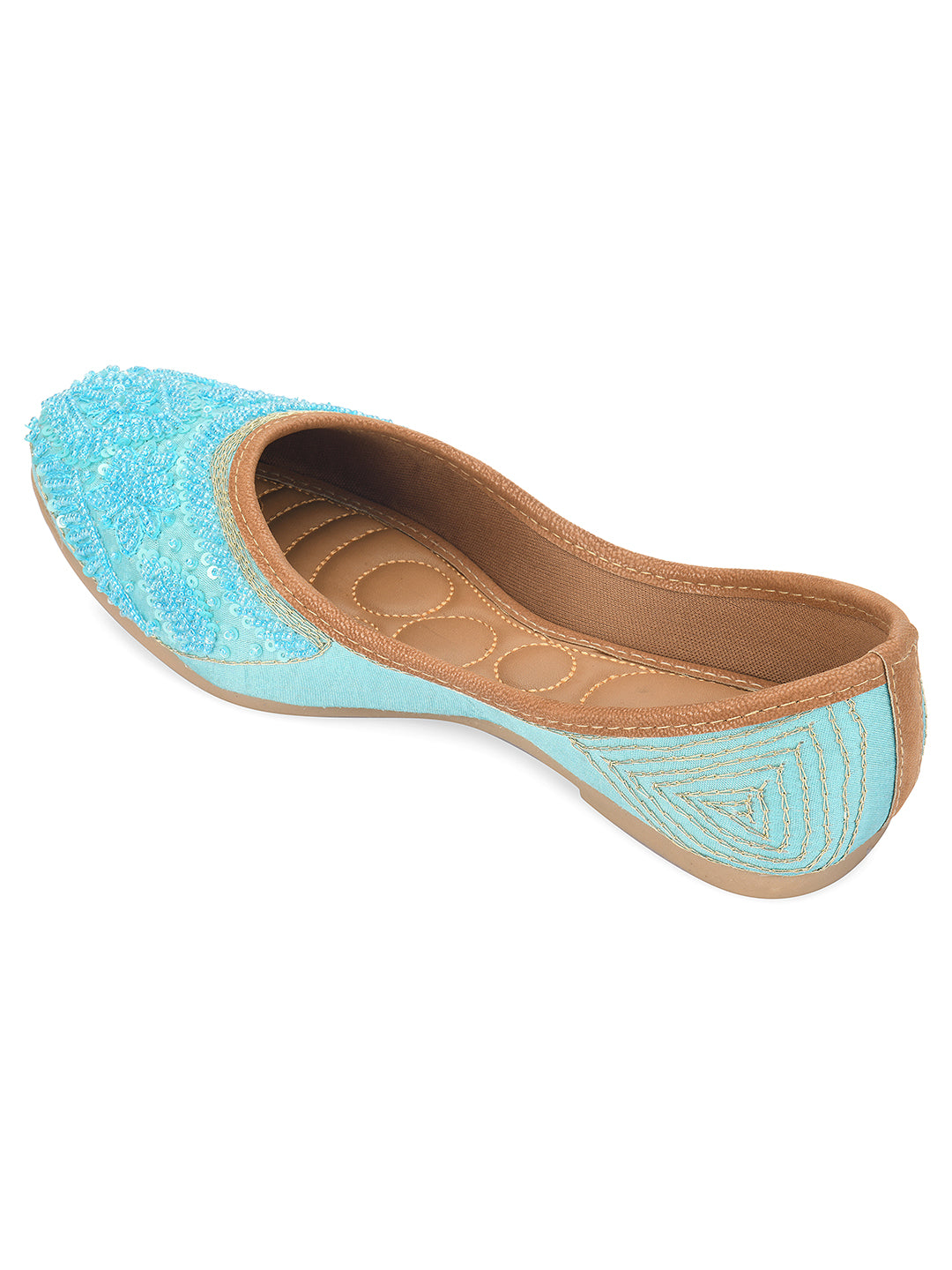 Desi Colour Women Indian Ethnic Footwear-Party Wear Firoji Pearl Work