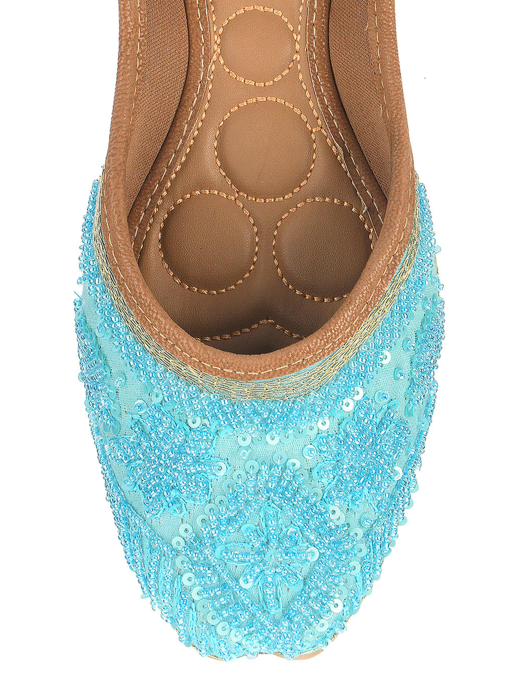 Desi Colour Women Indian Ethnic Footwear-Party Wear Firoji Pearl Work