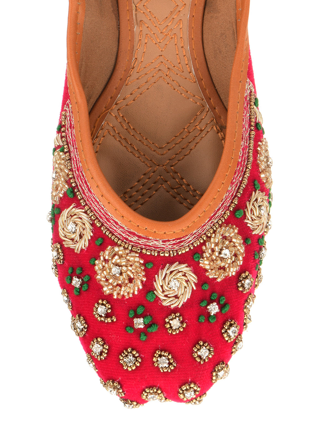 Desi Colour Women Indian Ethnic Footwear-Velvet Pink