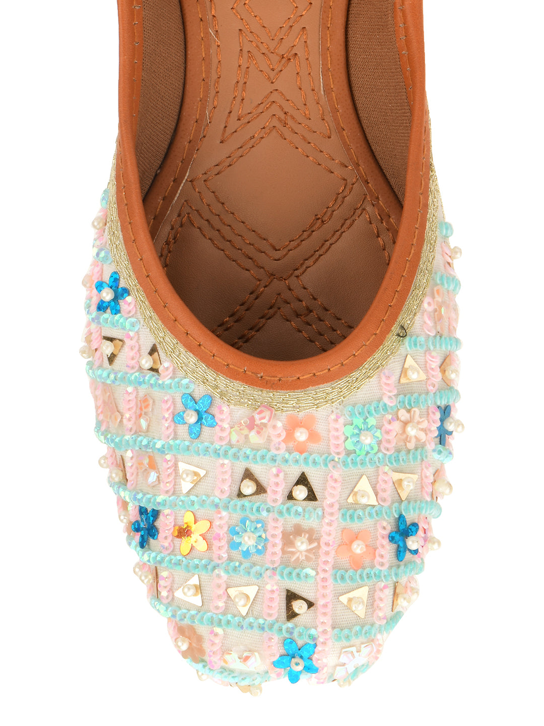 Desi Colour Women Indian Ethnic Footwear-Multi Star