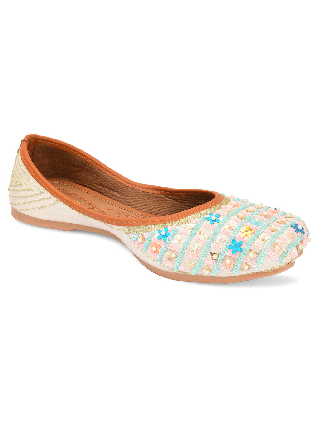 Desi Colour Women Indian Ethnic Footwear-Multi Star