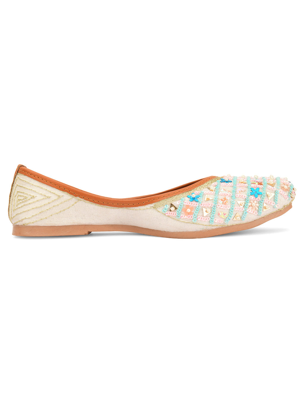Desi Colour Women Indian Ethnic Footwear-Multi Star