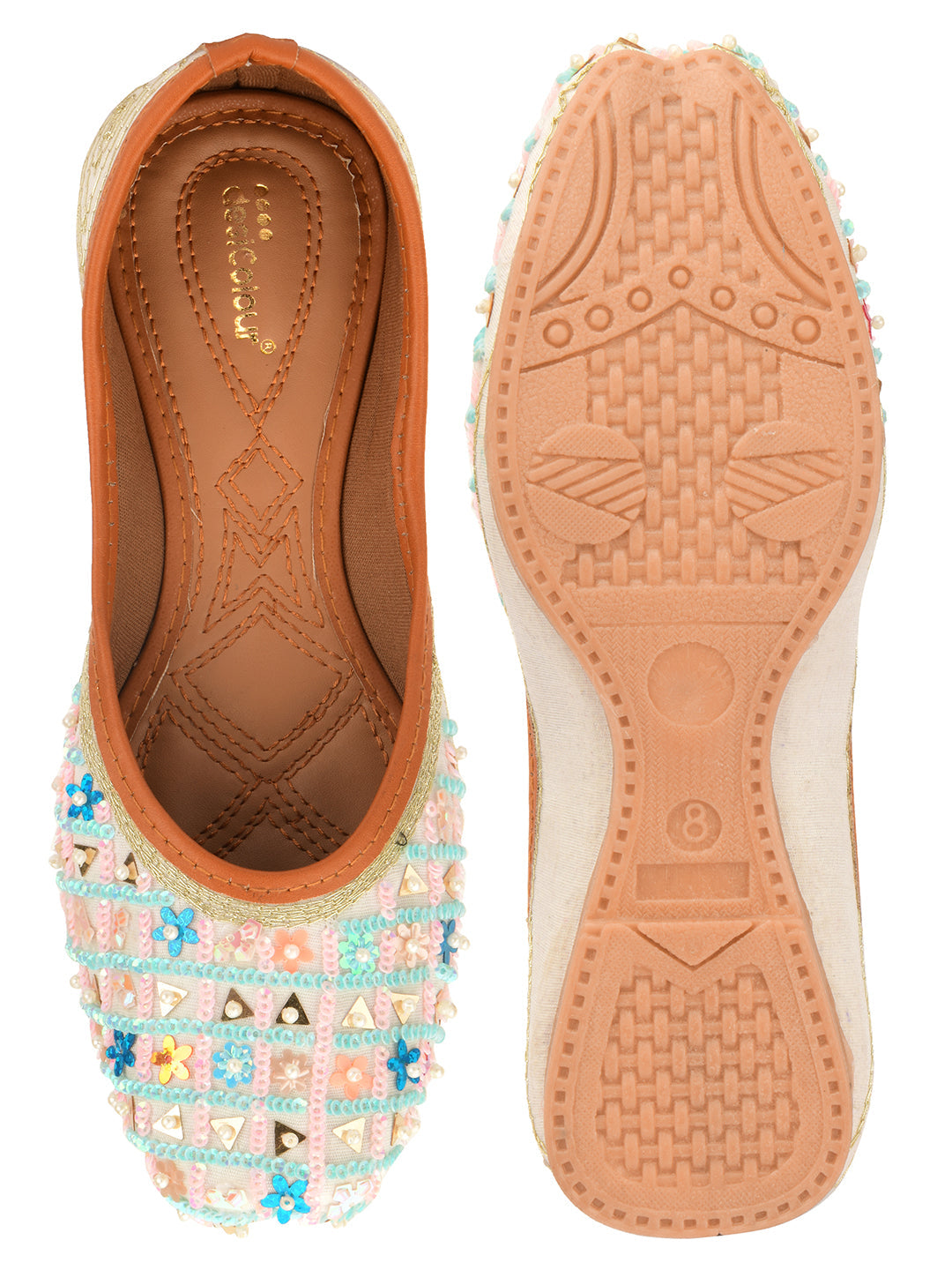 Desi Colour Women Indian Ethnic Footwear-Multi Star