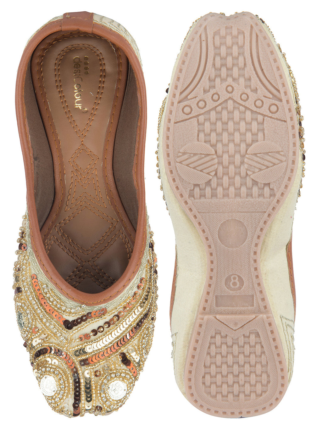 Desi Colour Women Indian Ethnic Footwear-Heavy Emb -2