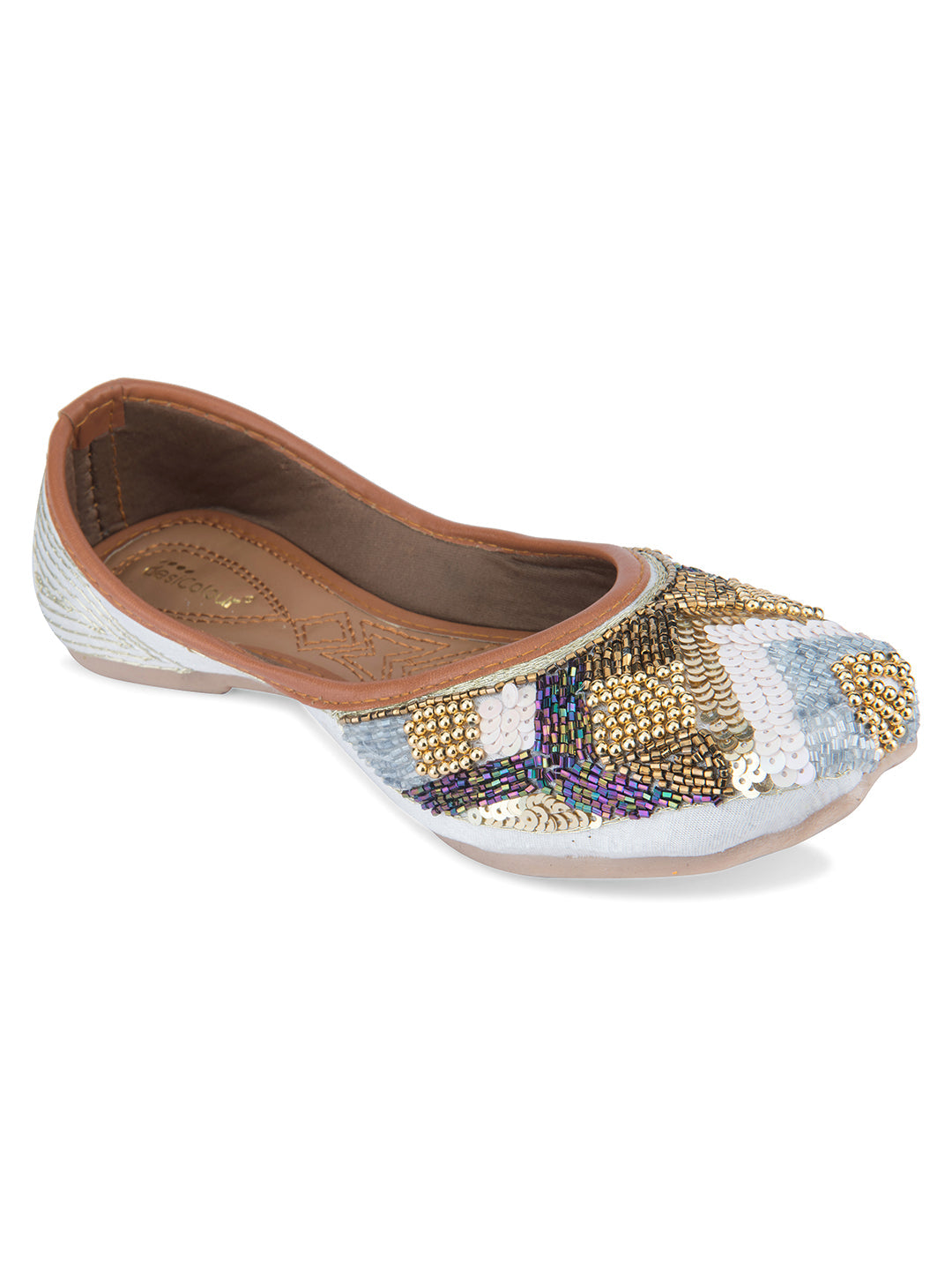 Desi Colour Women Indian Ethnic Footwear-Heavy Emb -17