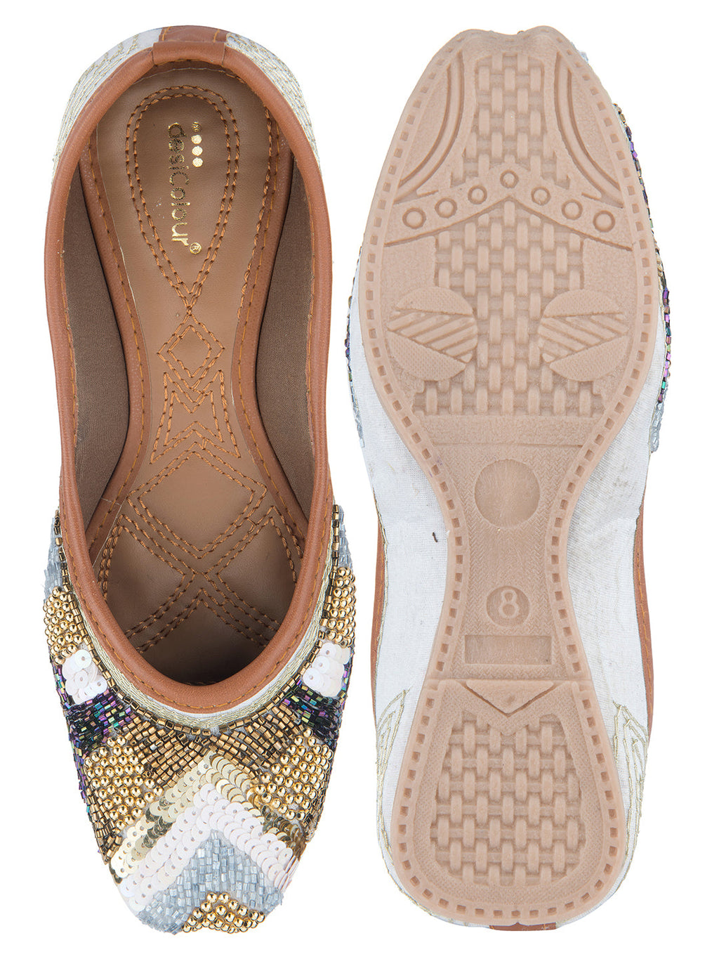 Desi Colour Women Indian Ethnic Footwear-Heavy Emb -17