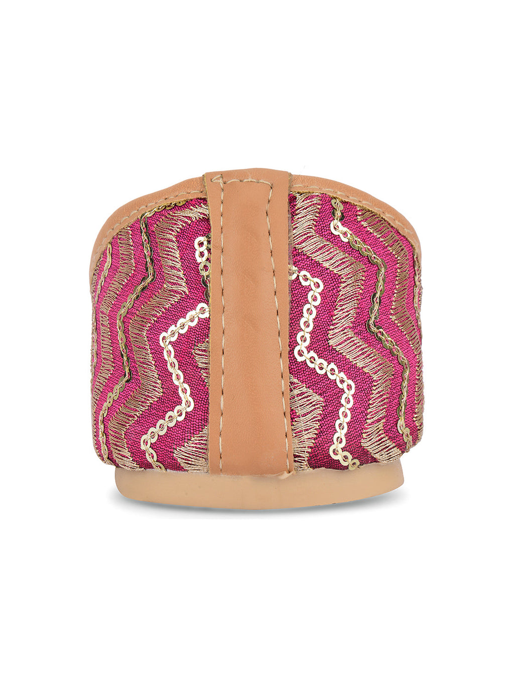Desi Colour Women Indian Ethnic Footwear-Pink Chevron