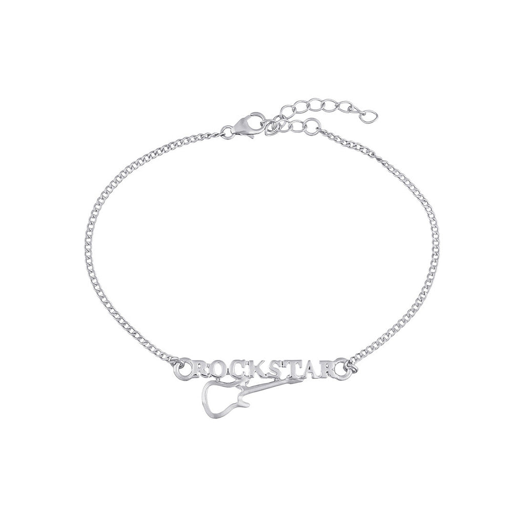 trueBrowns 925 Sterling Silver Precious ROCKSTAR Bracelet Rakhi