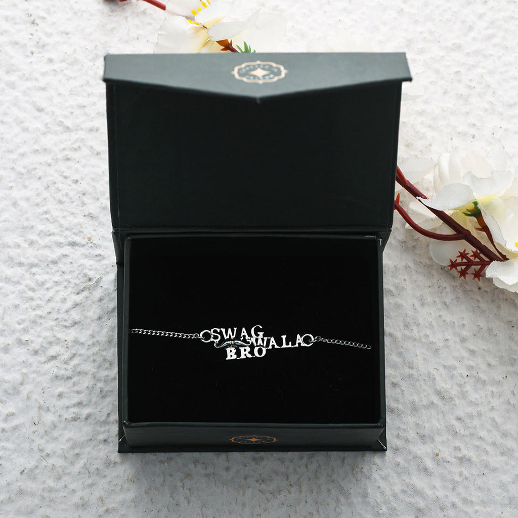 trueBrowns 925 Sterling Silver Precious Swag Wala Bro Bracelet Rakhi