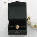 trueBrowns 925 Sterling Silver Auspicious Om Gold-Polished Gold Micron Plated Bracelet Rakhi
