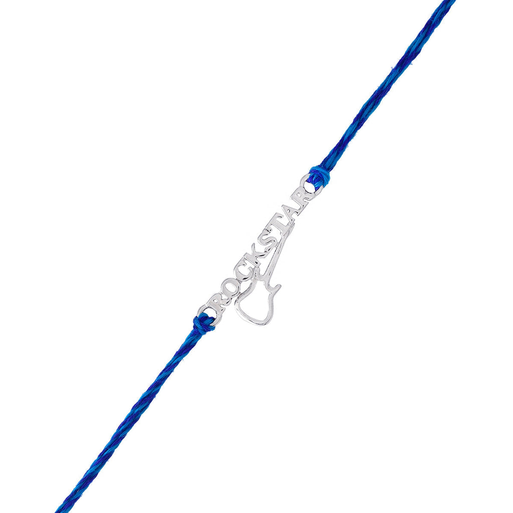 trueBrowns 925 Sterling Silver Precious Rockstar Thread Rakhi