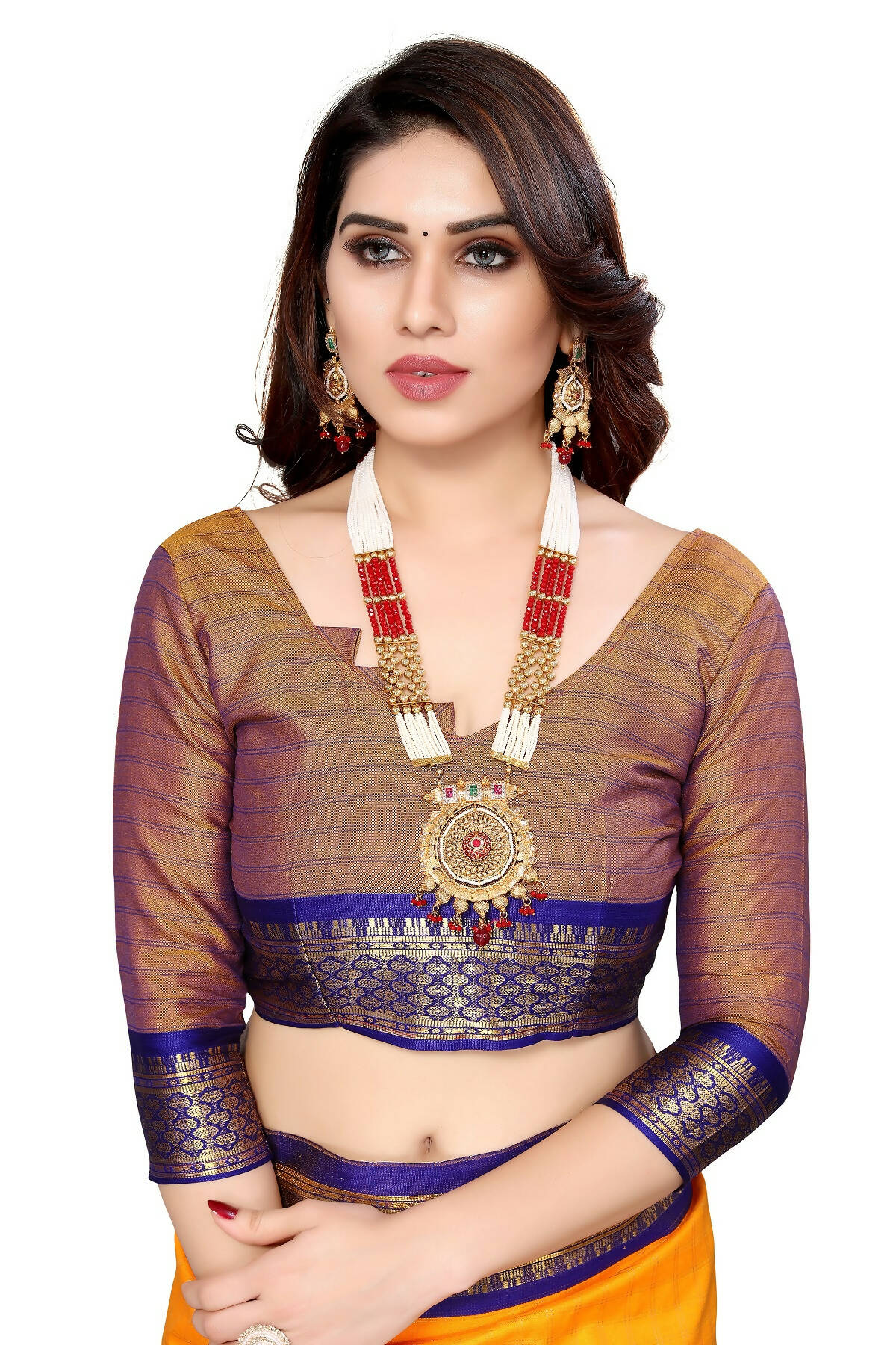 Vamika Weaving Yellow Cotton Silk Saree (BHAVINI YELLOW)