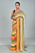 Exclusive Collection Beautiful Multi3 Pure Cotton Woven Handloom Saree With Running Blouse Piece