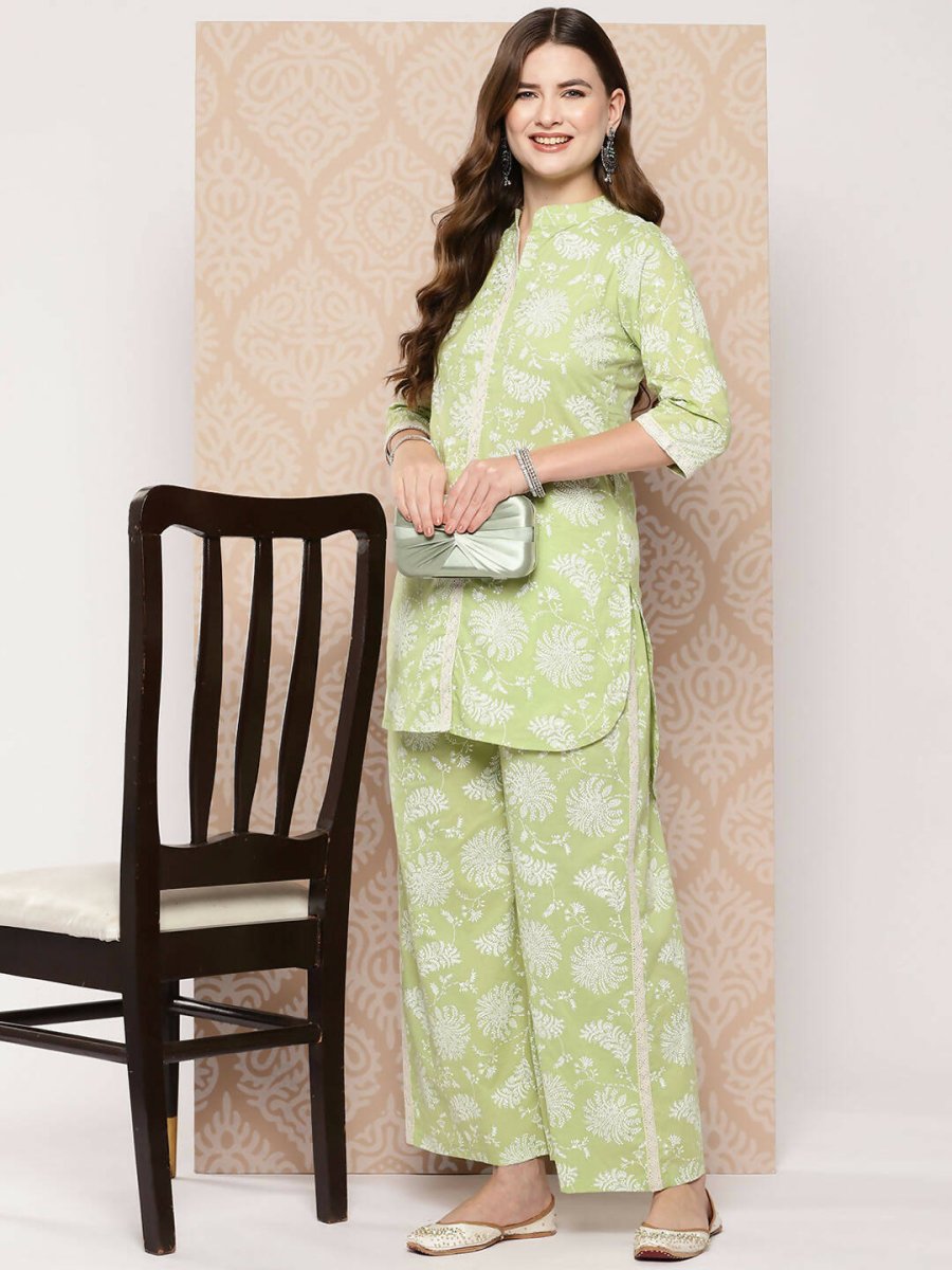 Ahalyaa Women's Traditional Wear Co-ods - Pista Green