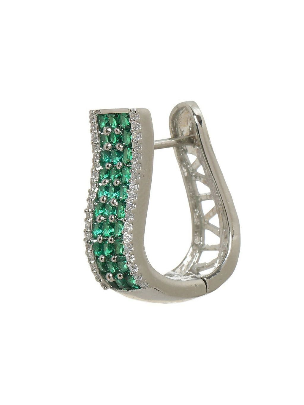 Green Hoops Earrings- Ruby Raang